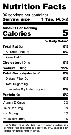 Contoocook Chili Nutrition Facts