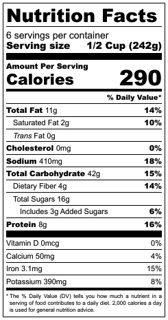 Our Town Cranberry Pepita Quinoa Salad Nutrition Facts