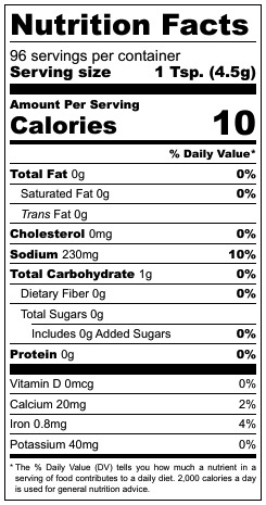 Taco Seasoning Nutrition Facts