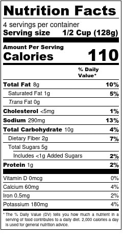 Thai Ginger Citrus Slaw Nutrition Facts